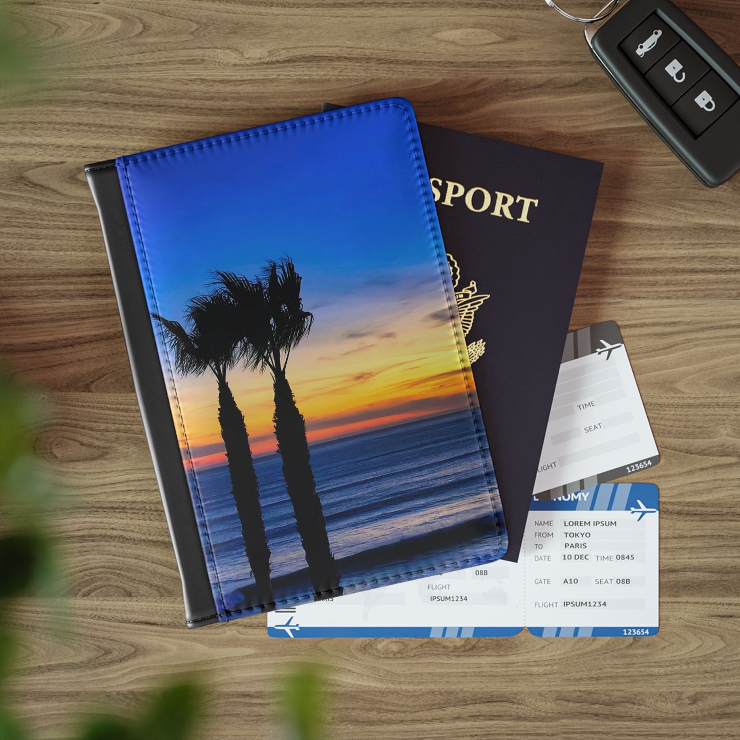 Passport Cover - " Twilight Palms"