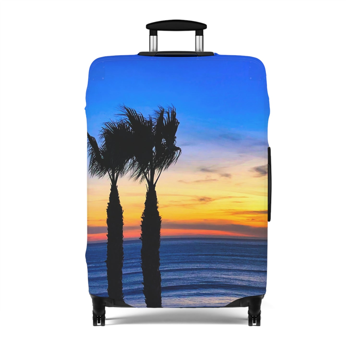 Tropical Sunset Luggage Cover - "Twilight Palms"