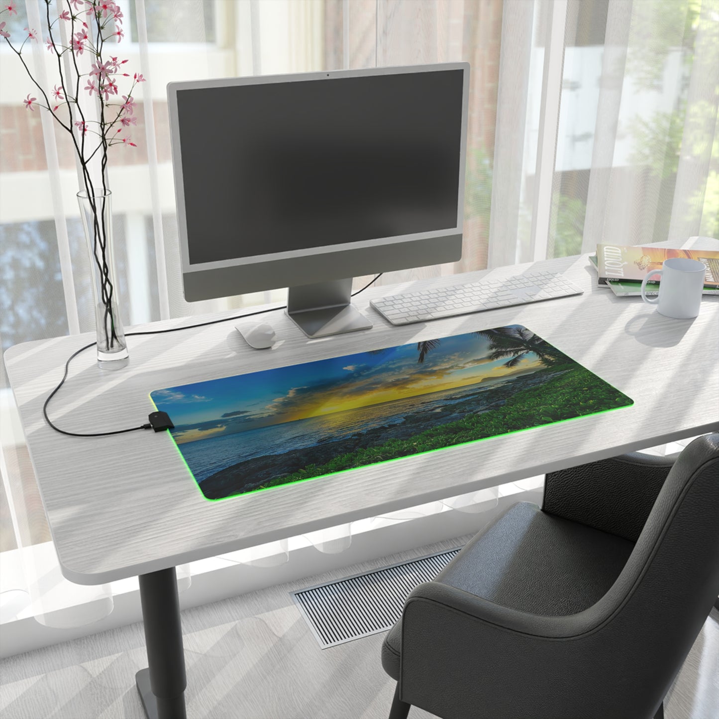 LED Gaming Desk Pad - "Mellow Yellow"