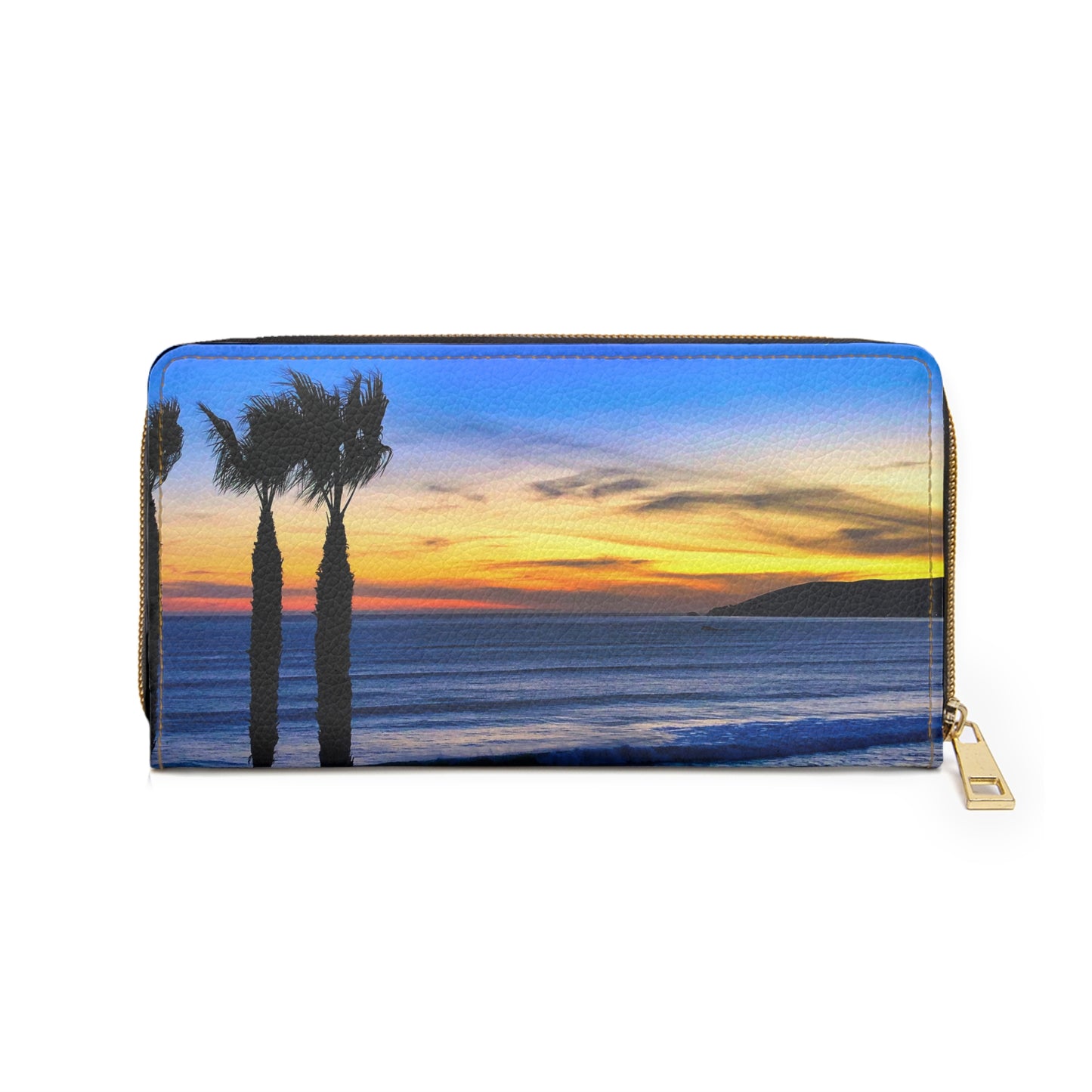 Zipper Wallet - "Twilight Palms"