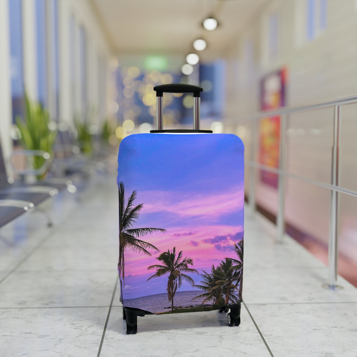 Tropical Luggage Cover - "Bubblegum"