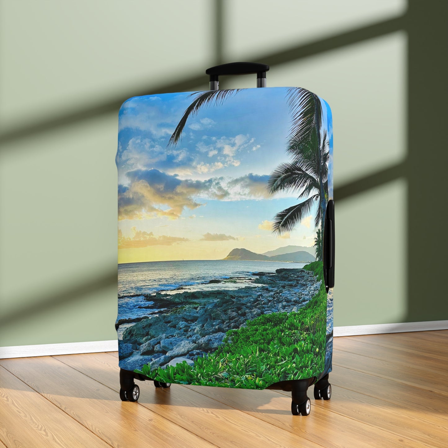 Tropical Sunset Luggage Cover - "Oahu Glow"