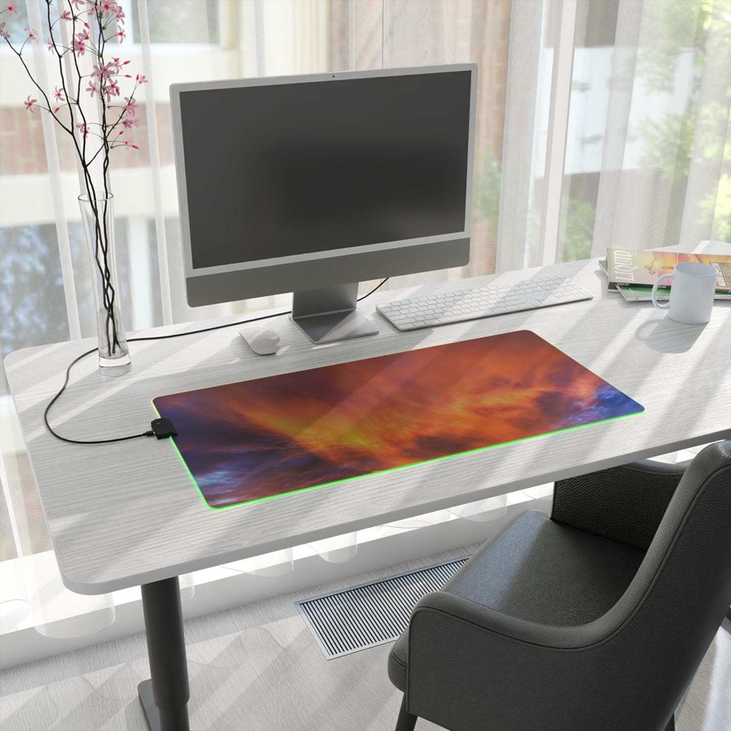 LED Gaming Desk Pad - "SunFire"