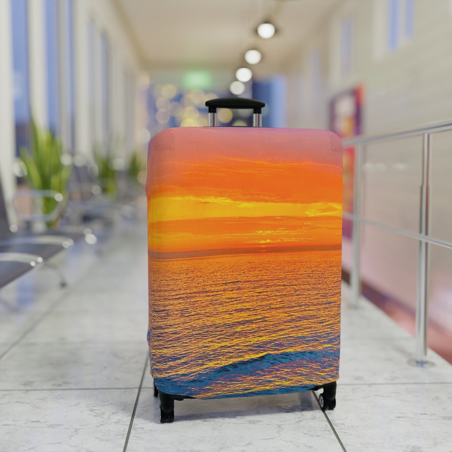 Sunset Ocean Luggage Cover - "Color Wheel"