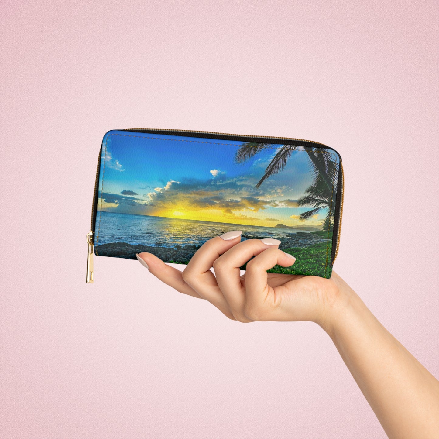 Zipper Wallet - "Golden Aloha"