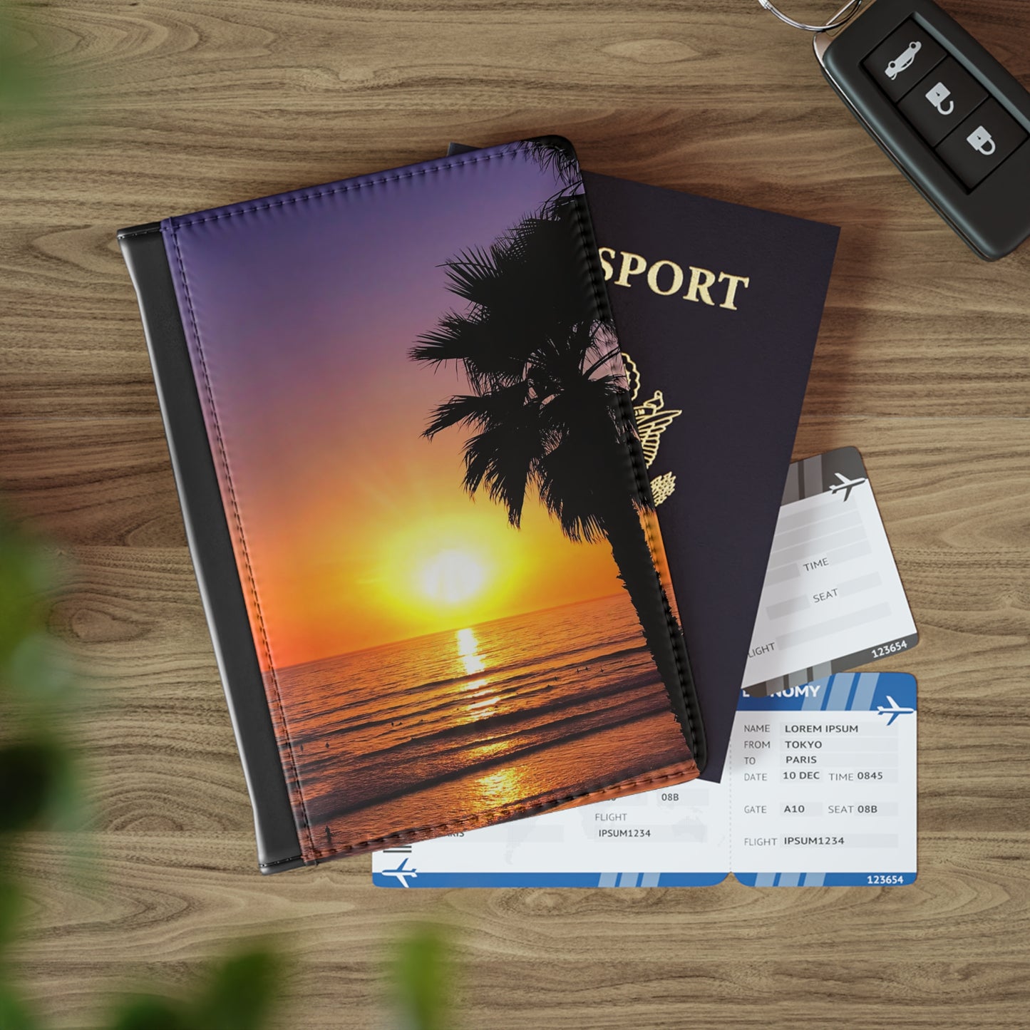 Passport Cover - "Palm Glow"