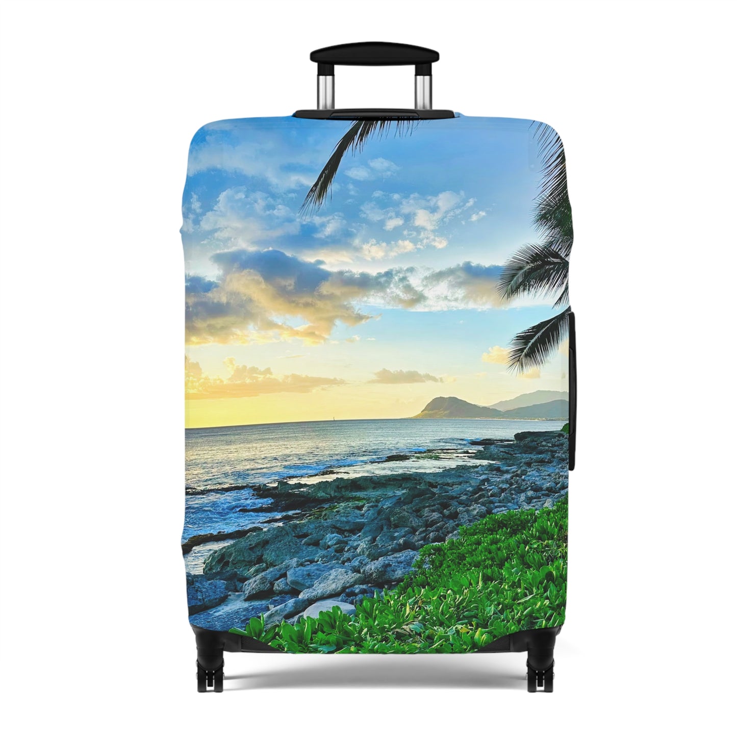 Tropical Sunset Luggage Cover - "Oahu Glow"