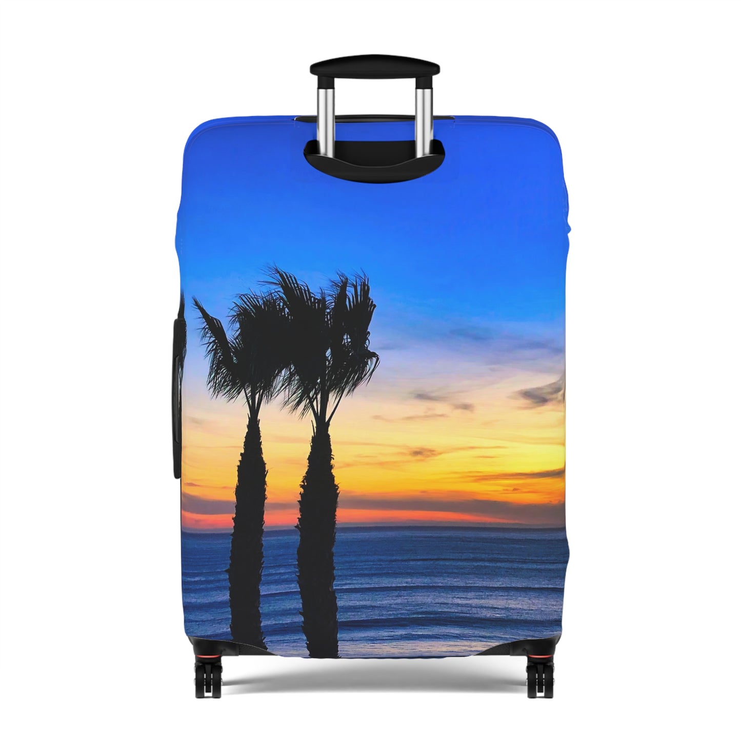 Tropical Sunset Luggage Cover - "Twilight Palms"