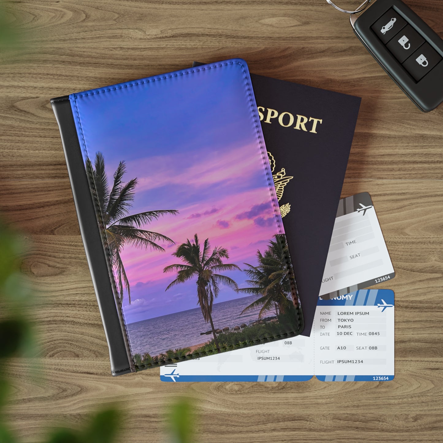 Tropical Passport Cover - "Bubblegum"