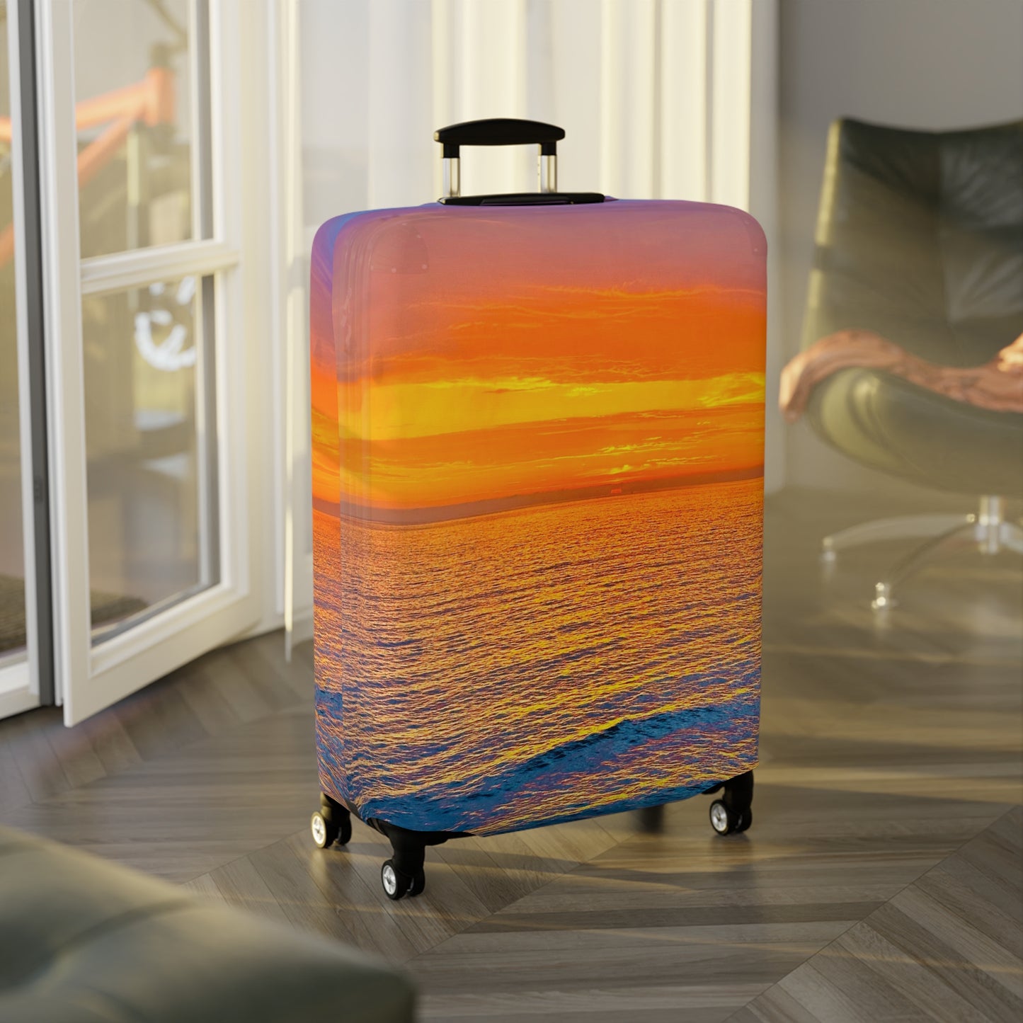 Sunset Ocean Luggage Cover - "Color Wheel"