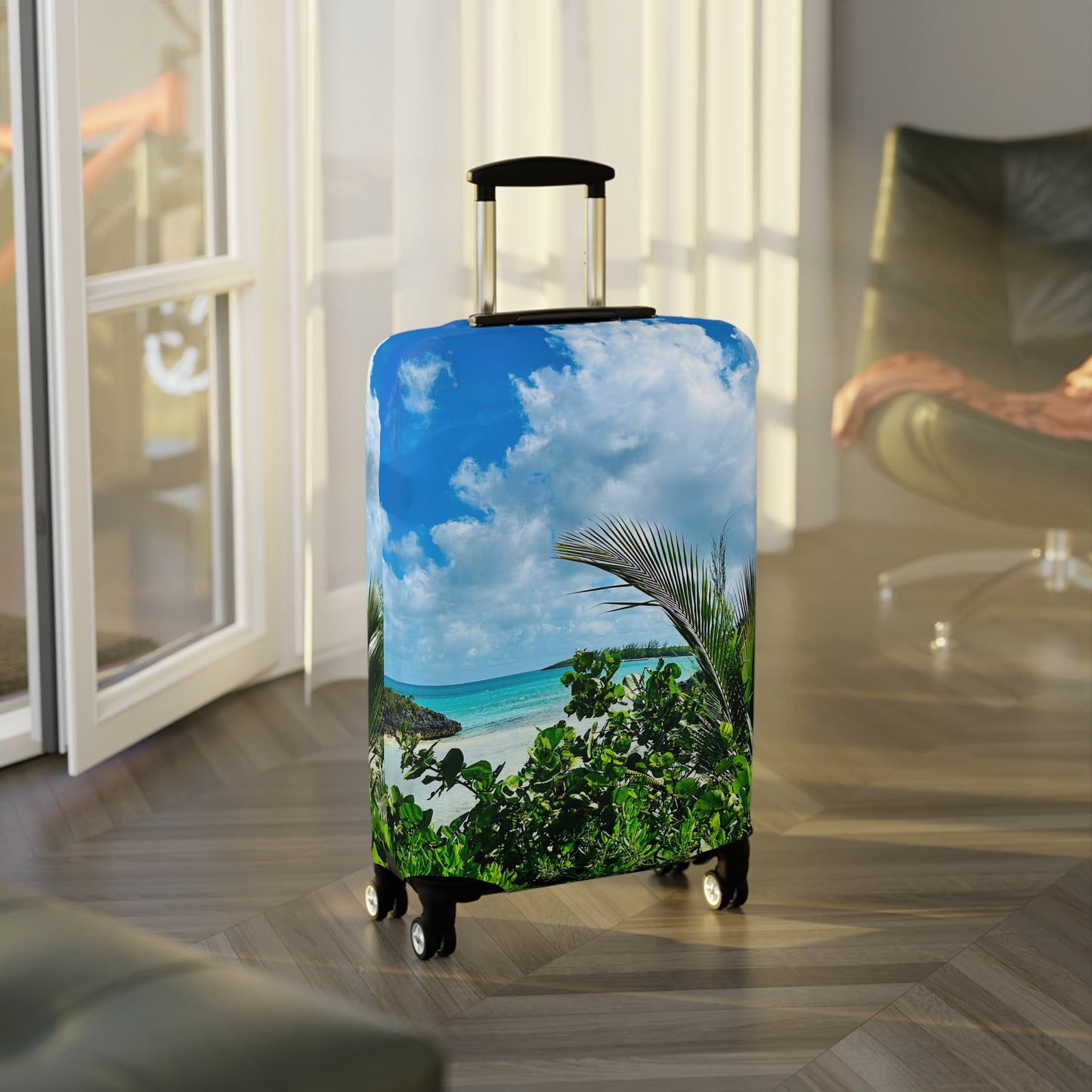Tropical Luggage Cover - "Bahama Bloom"