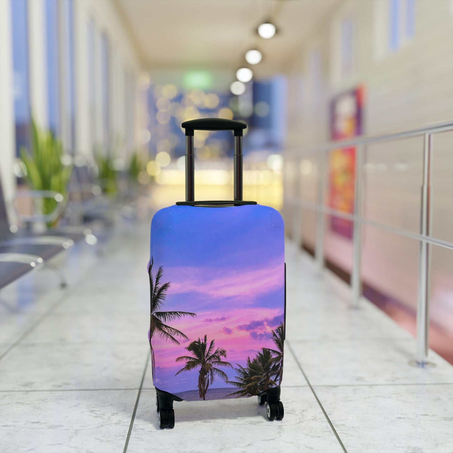 Tropical Luggage Cover - "Bubblegum"