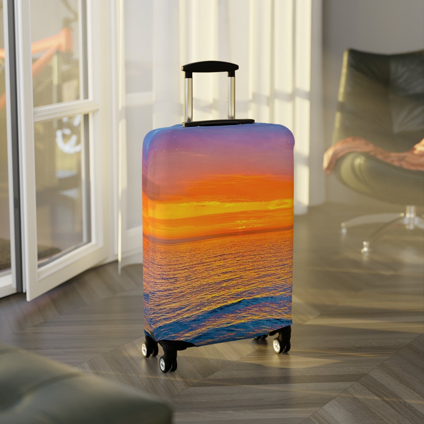 Sunset Ocean Luggage Cover - "Color Wheel"