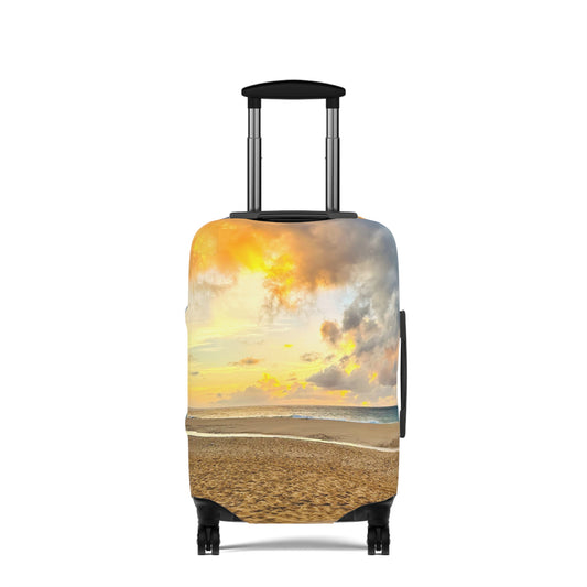 Beach Sunset Luggage Cover - "Shore Radiance"