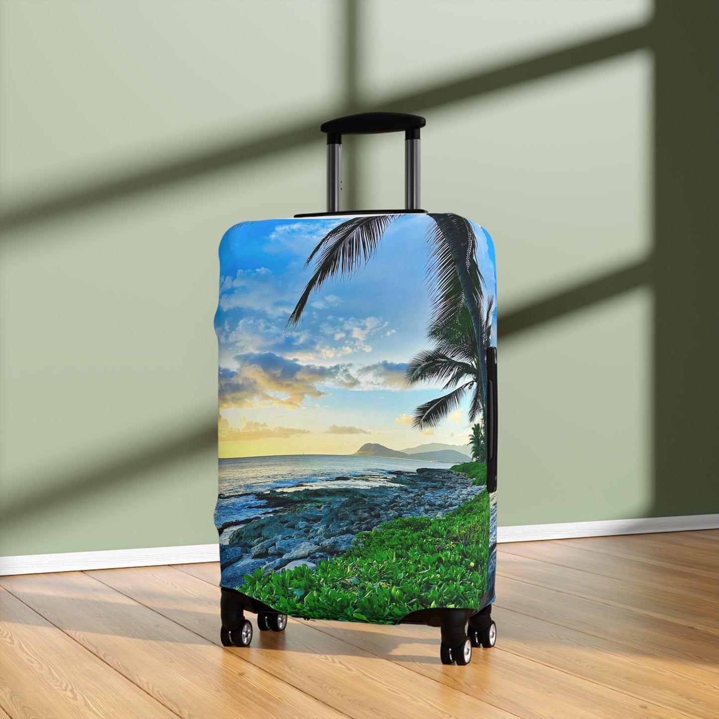Tropical Sunset Luggage Cover - "Oahu Glow"