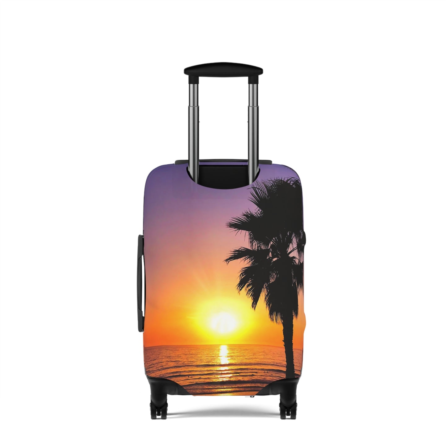 Tropical Sunset Luggage Cover - "Palm Glow"