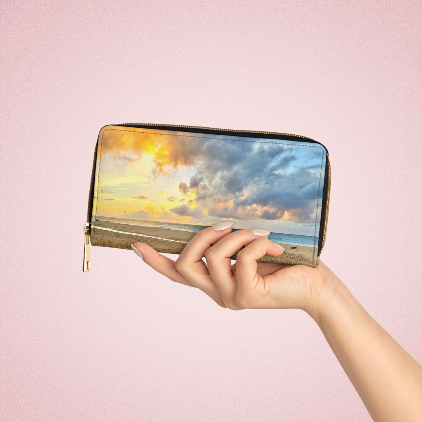 Zipper Wallet - "Shore Radiance"