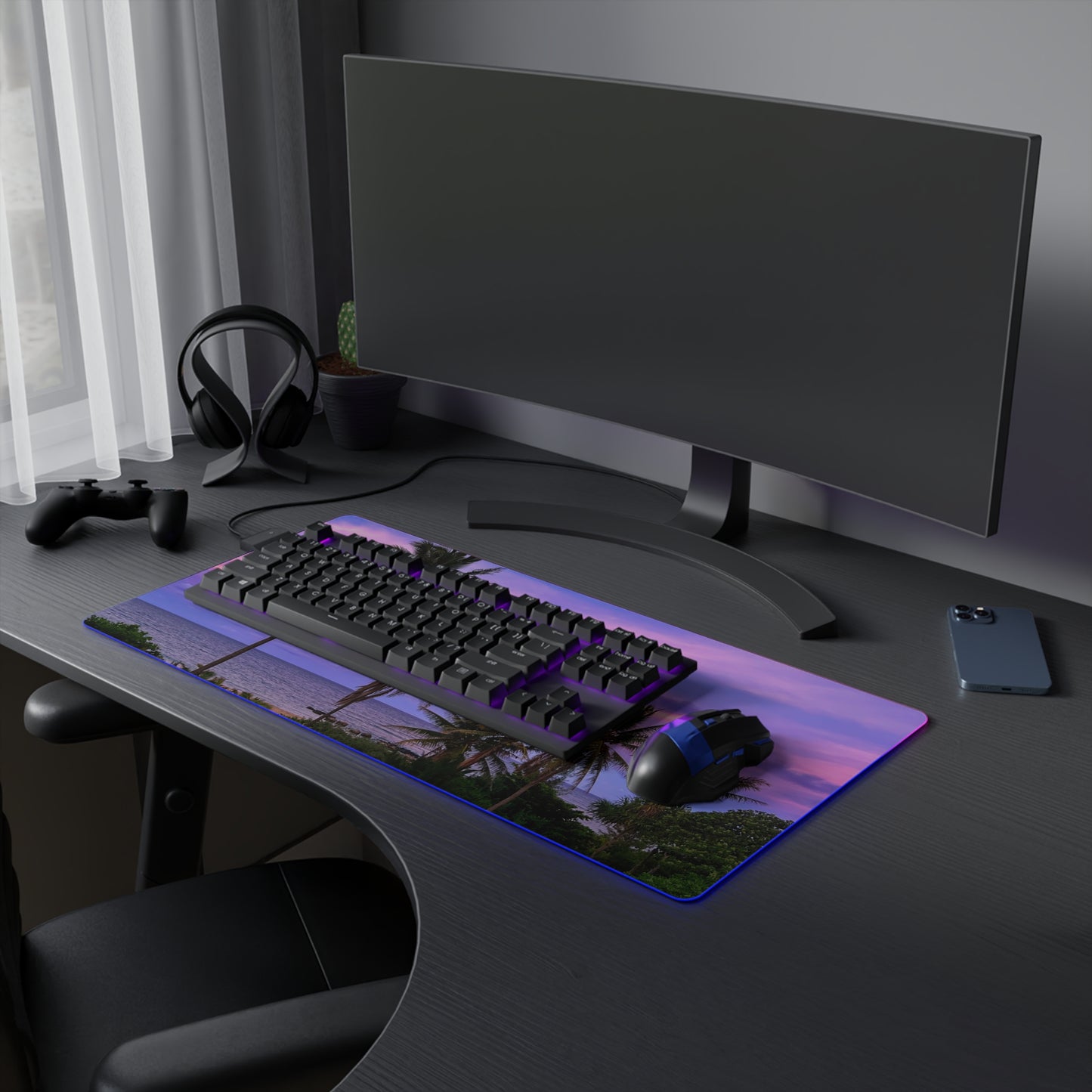 LED Gaming Desk Pad - "Bubblegum"