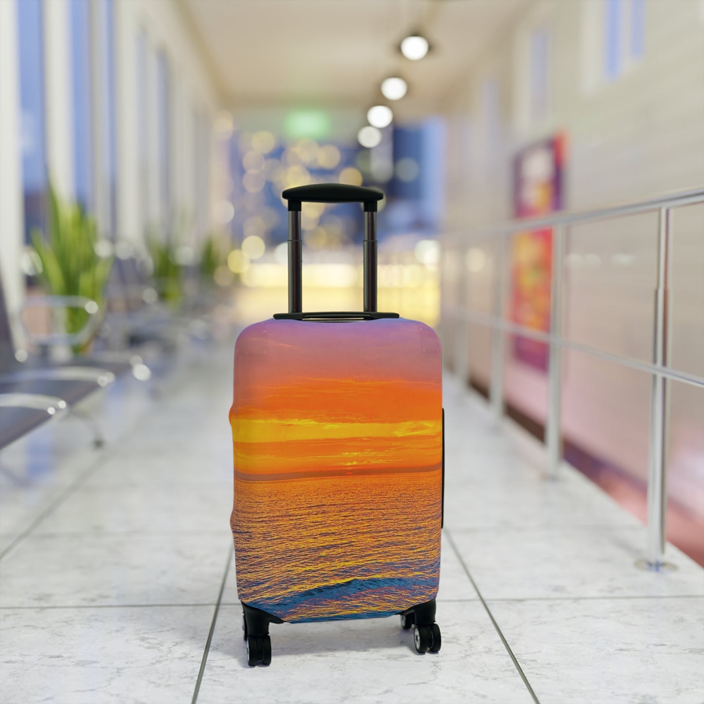 Sunset Ocean Luggage Cover - "Color Wheel"