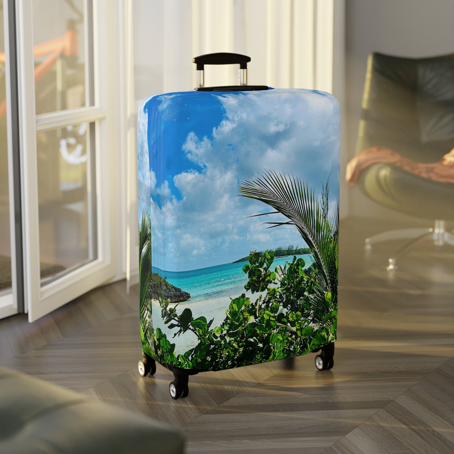 Tropical Luggage Cover - "Bahama Bloom"