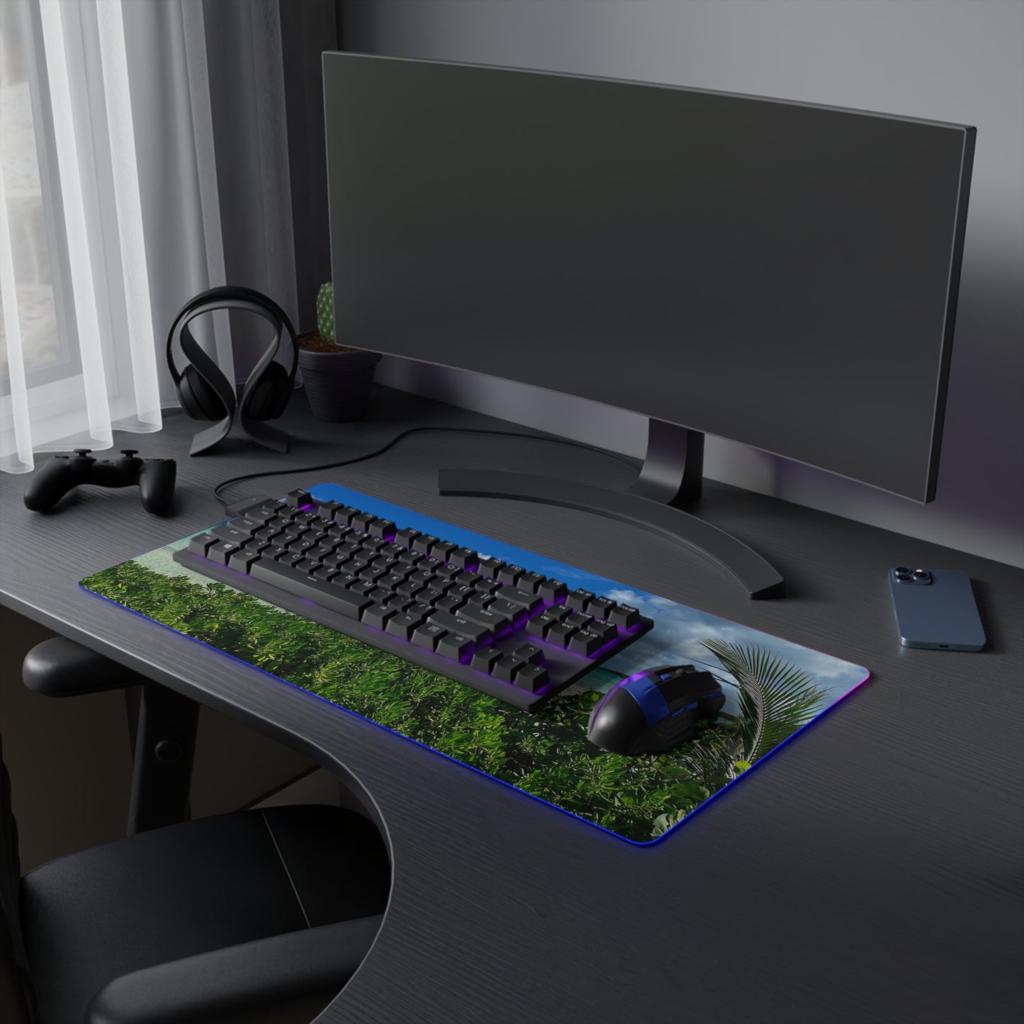 LED Gaming Desk Pad - "Sea Turtle"