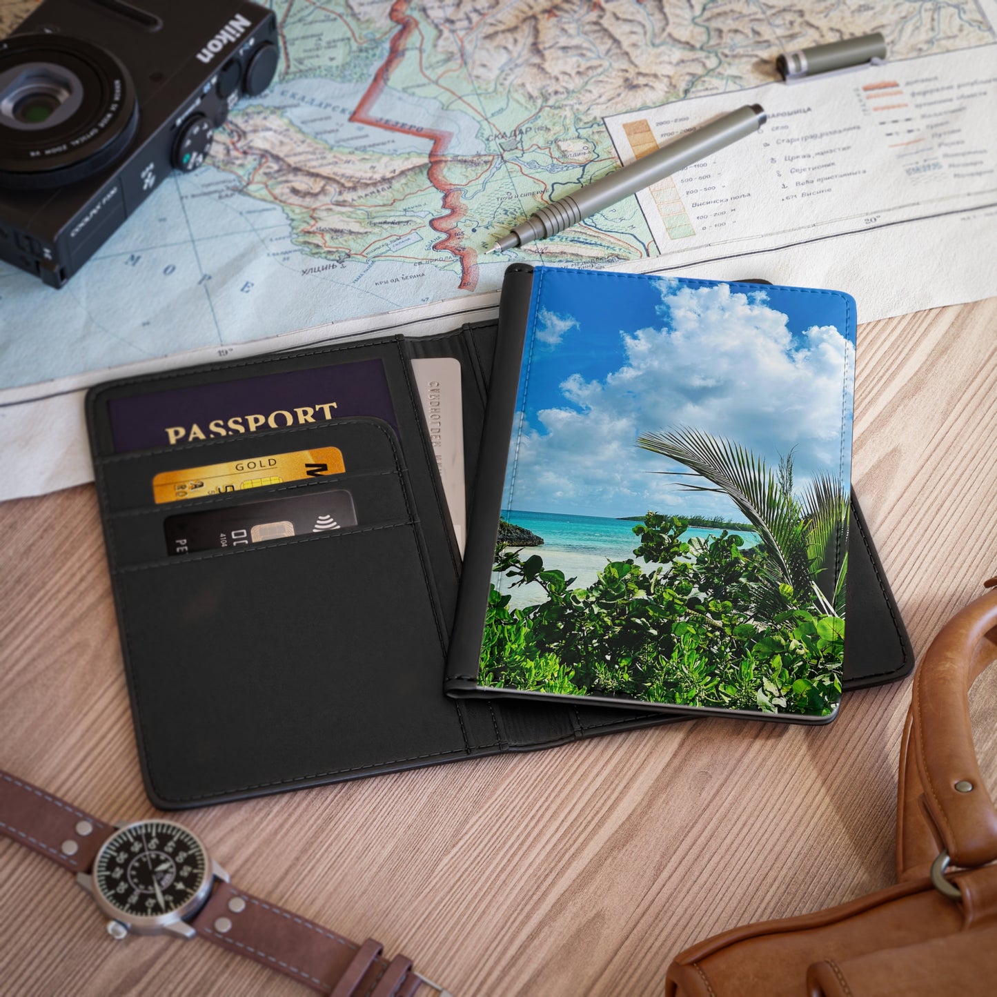 Passport Cover - "Bahama Bloom"