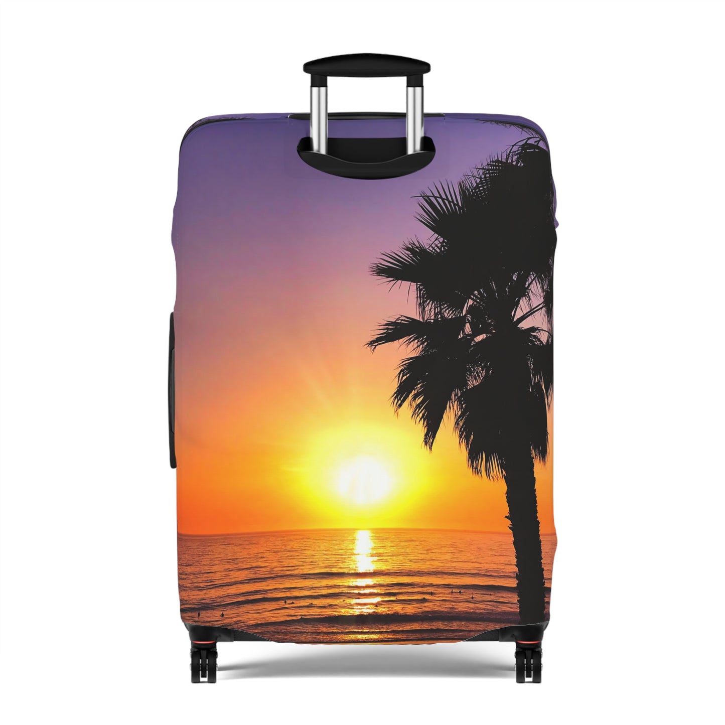Tropical Sunset Luggage Cover - "Palm Glow"