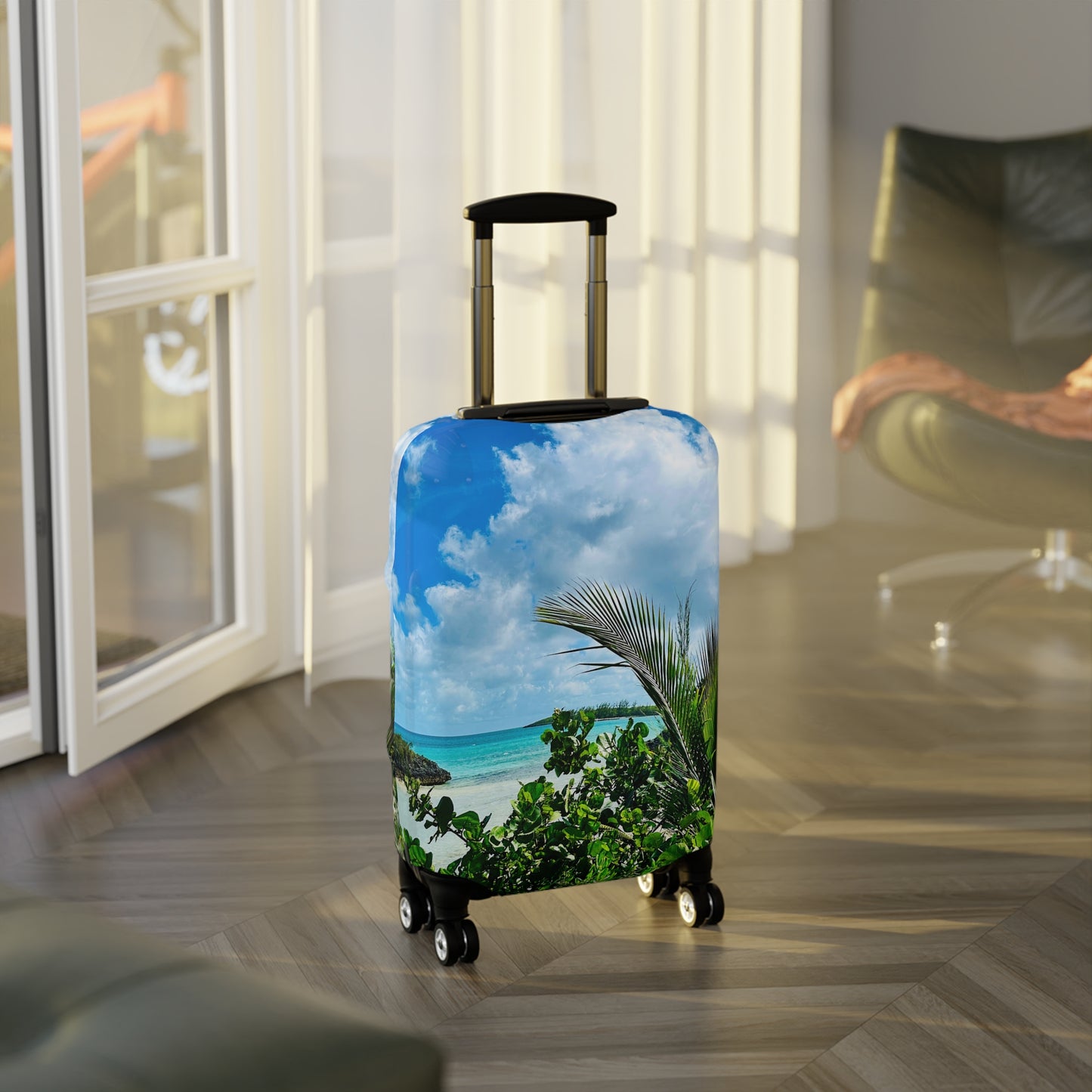 Tropical Luggage Cover - "Bahama Bloom"