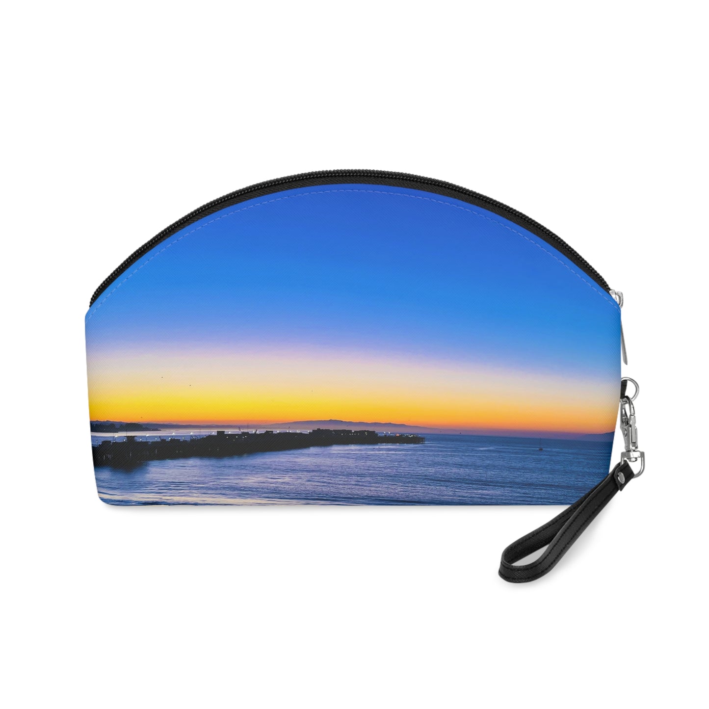 Makeup Bag / Travel Organizer - "Golden Blues"