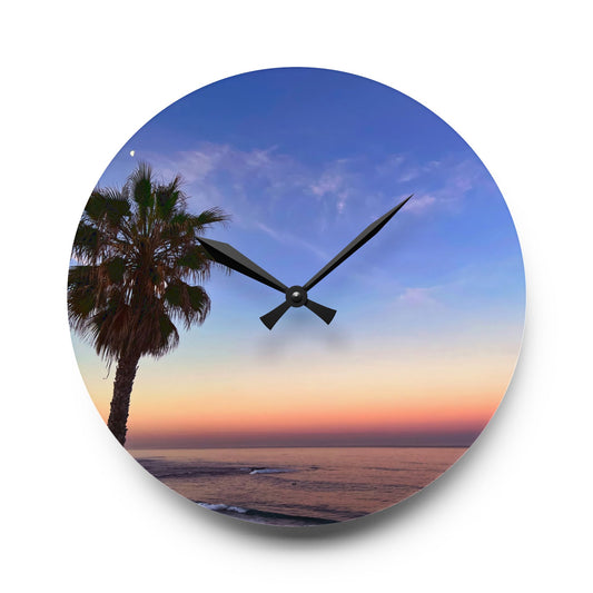 Acrylic Wall Clock - Pastel Horizon