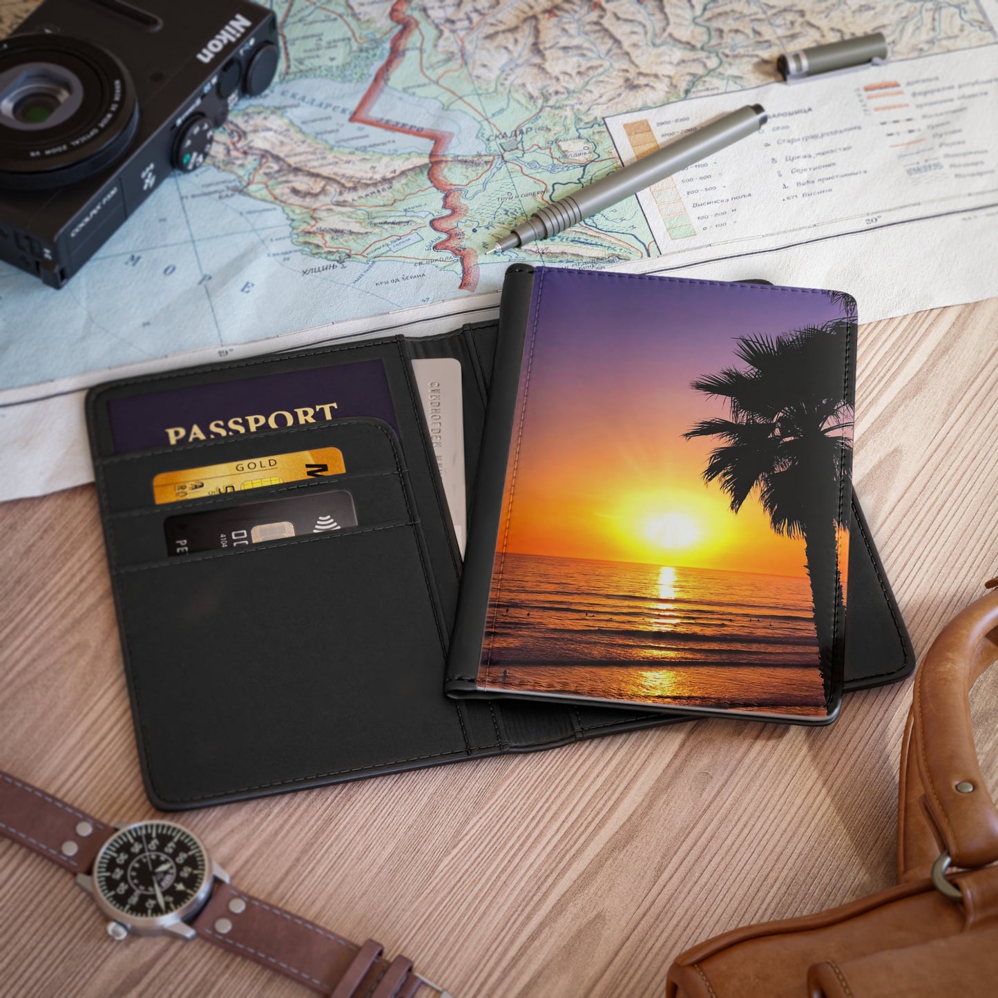 Passport Cover - "Palm Glow"