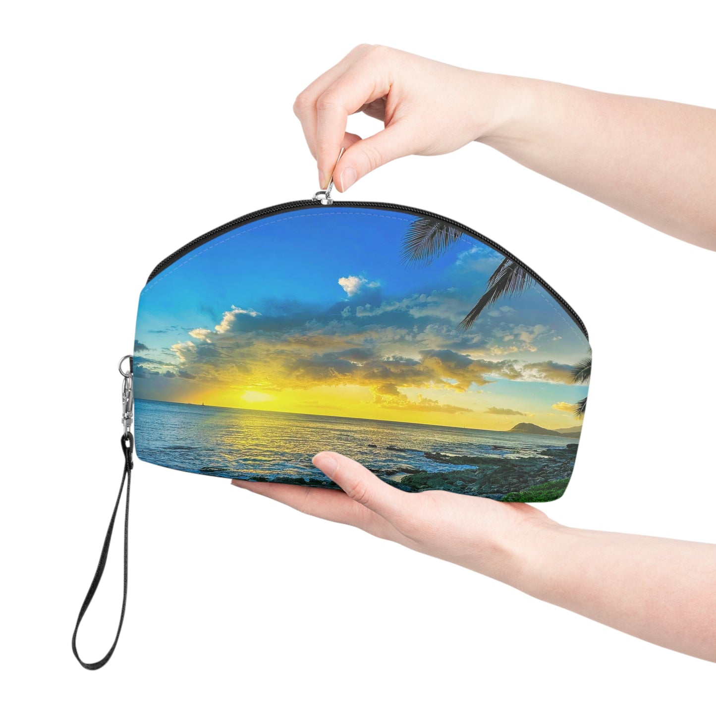Makeup Bag / Travel Organizer - "Golden Aloha"