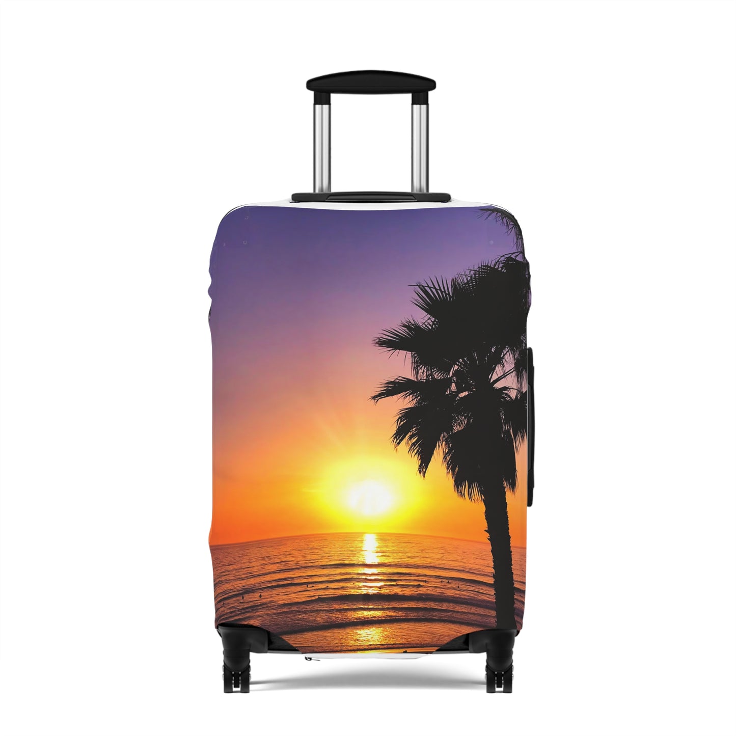 Tropical Sunset Luggage Cover - "Palm Glow"