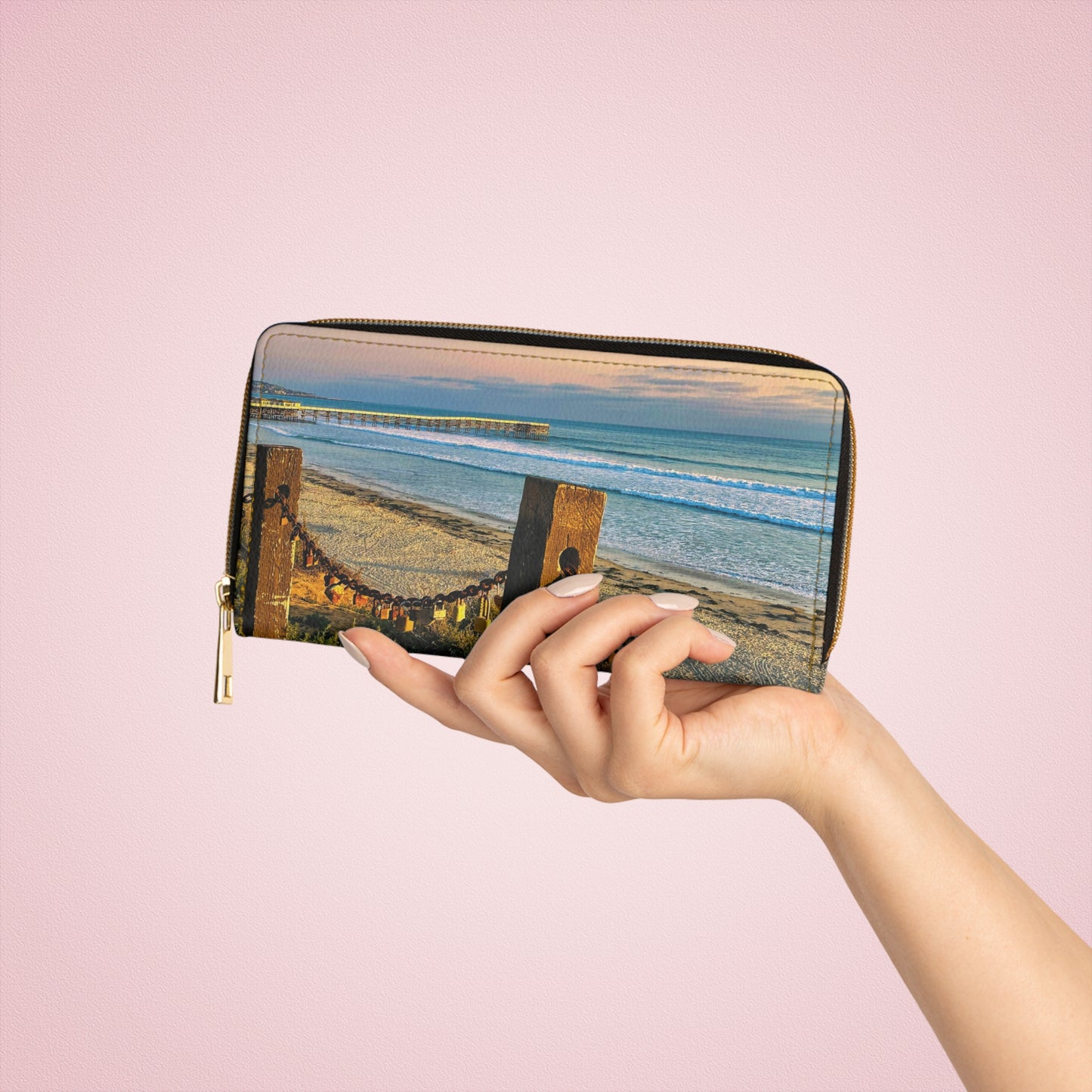 Zipper Wallet - "Locked Love"