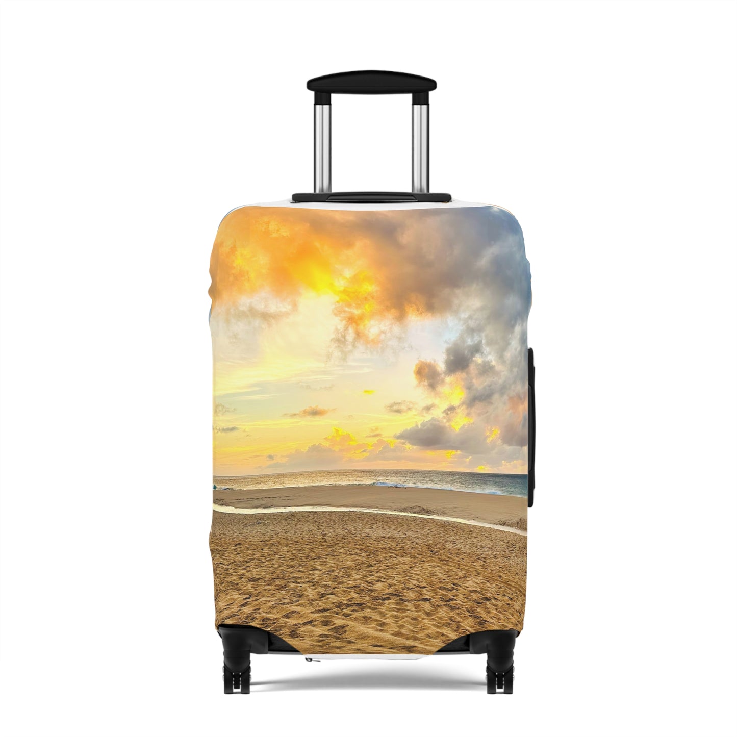 Beach Sunset Luggage Cover - "Shore Radiance"