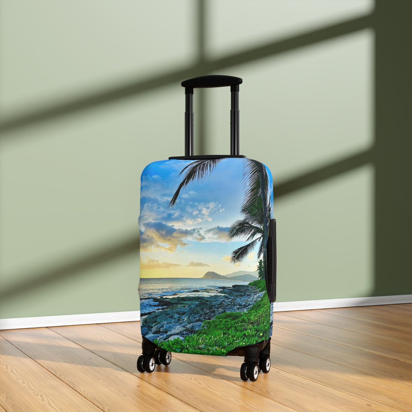 Tropical Sunset Luggage Cover - "Oahu Glow"