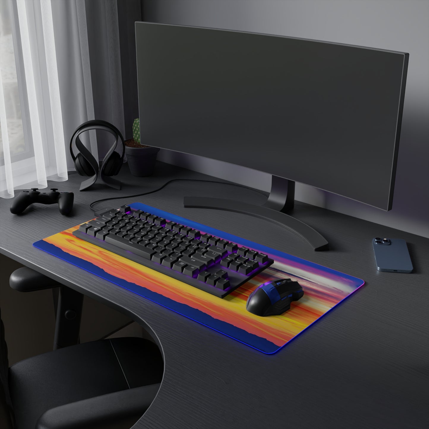 LED Gaming Desk Pad – "Nebula"
