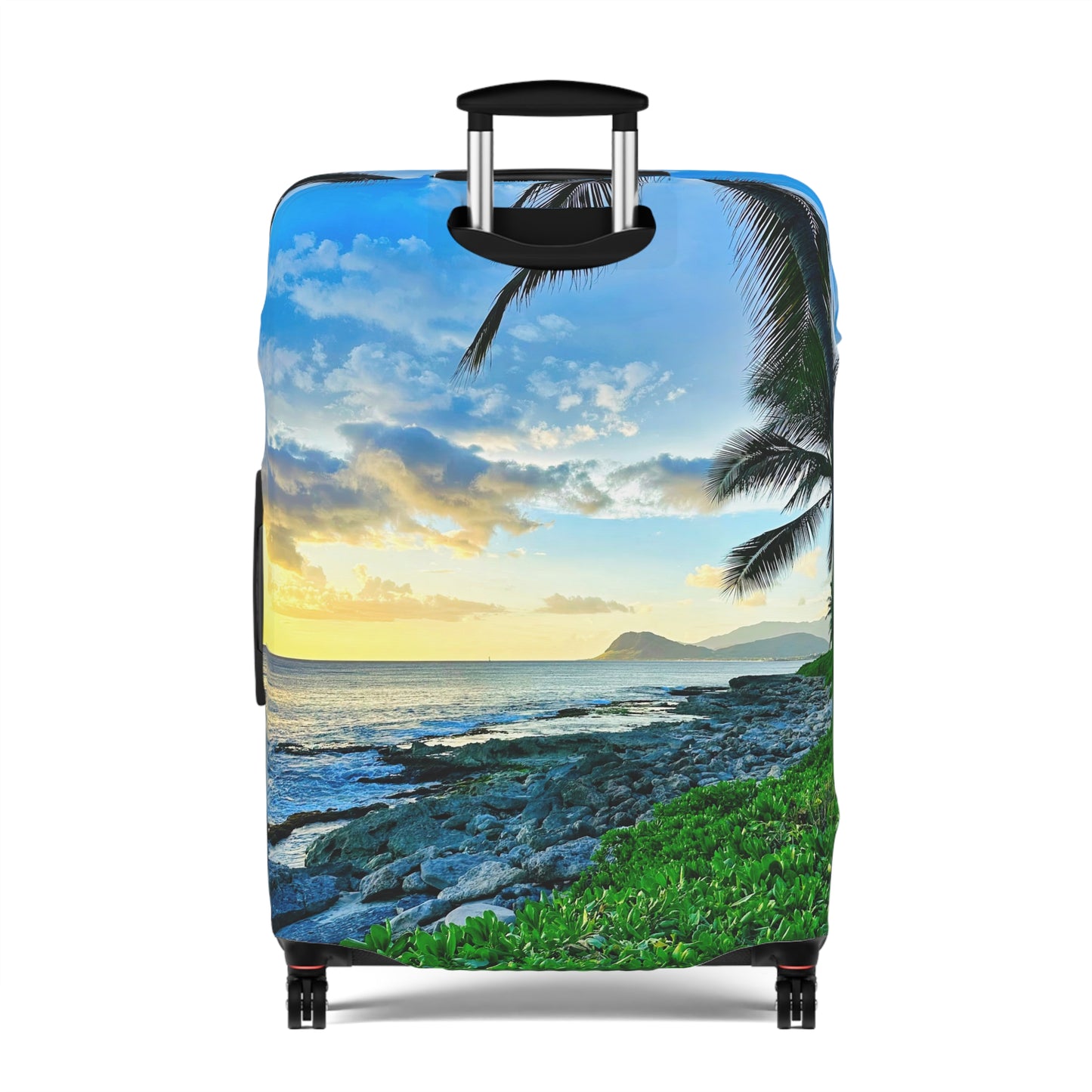 Tropical Sunset Luggage Cover - "Oahu Glow"