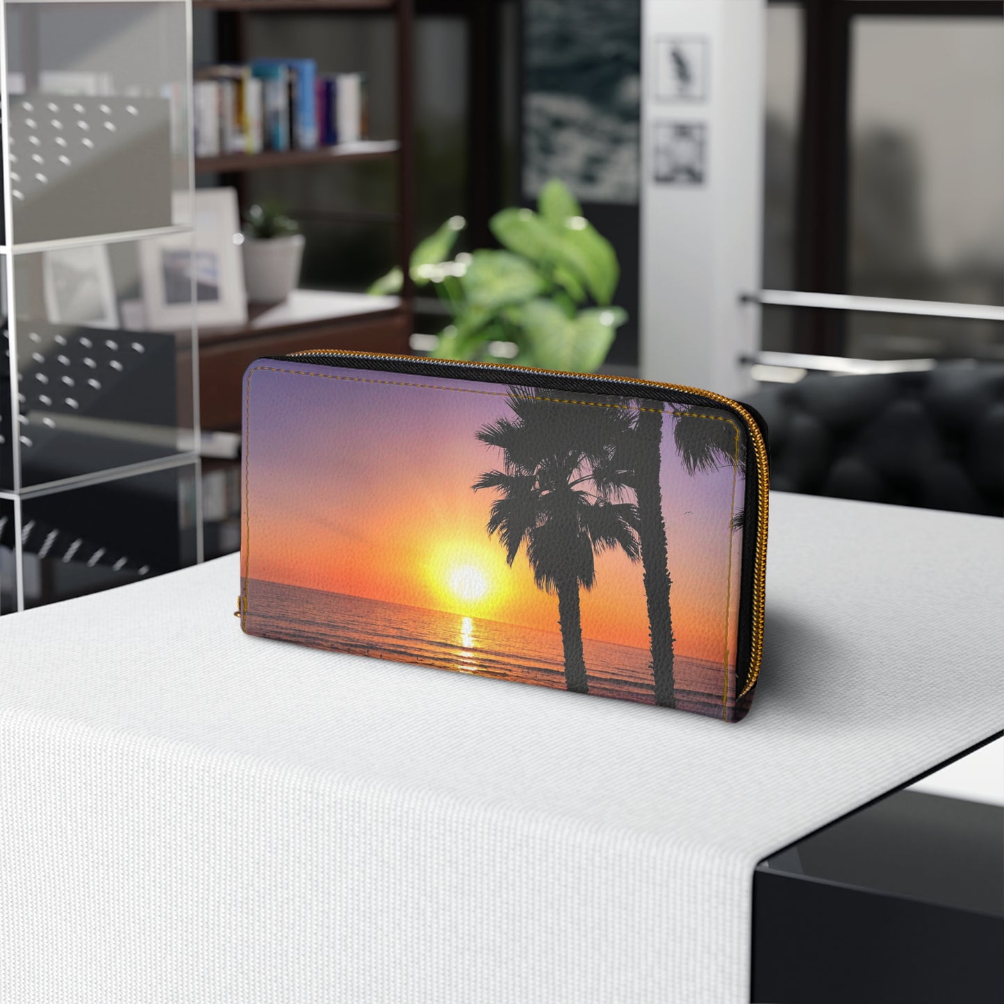 Zipper Wallet - "Palm Glow"