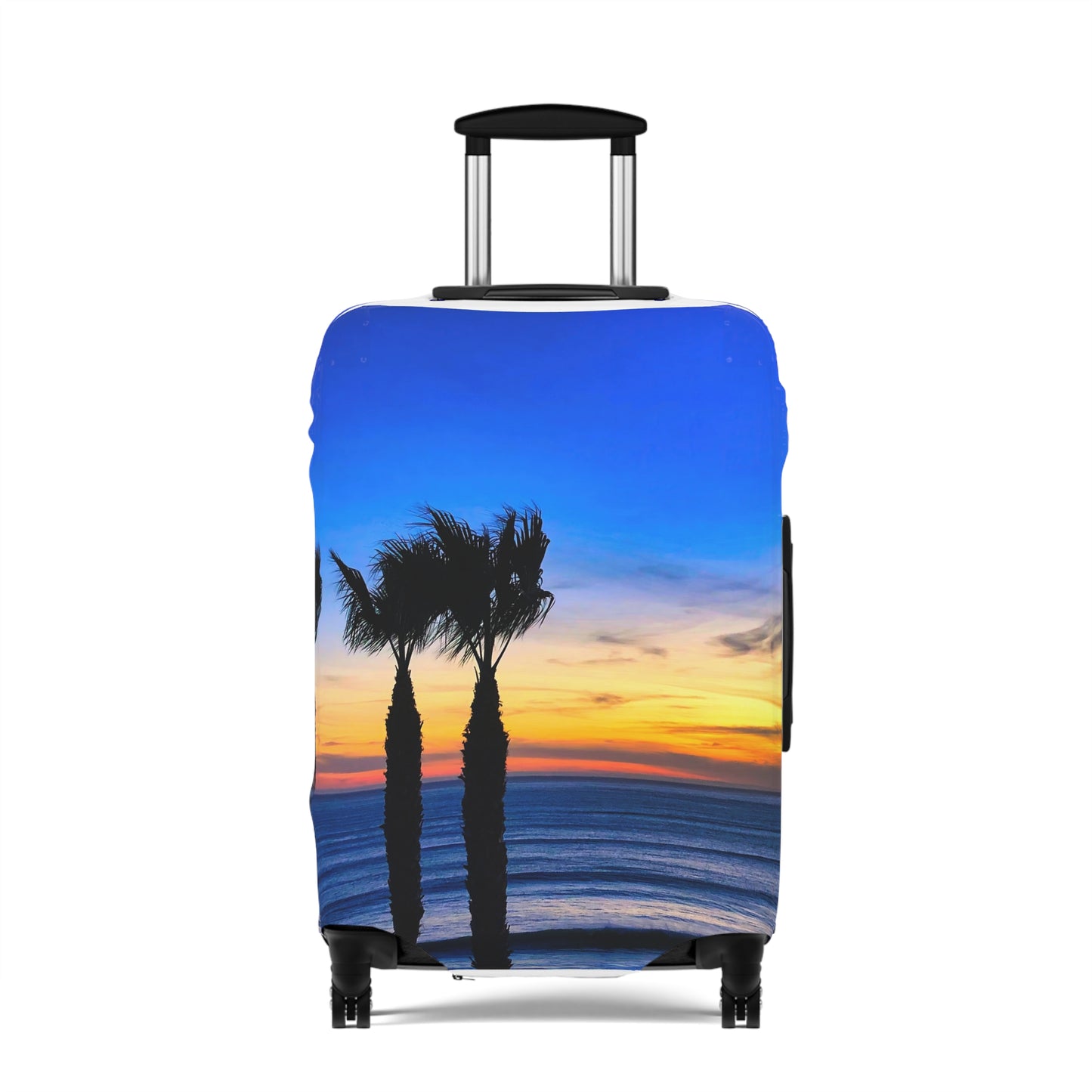 Tropical Sunset Luggage Cover - "Twilight Palms"