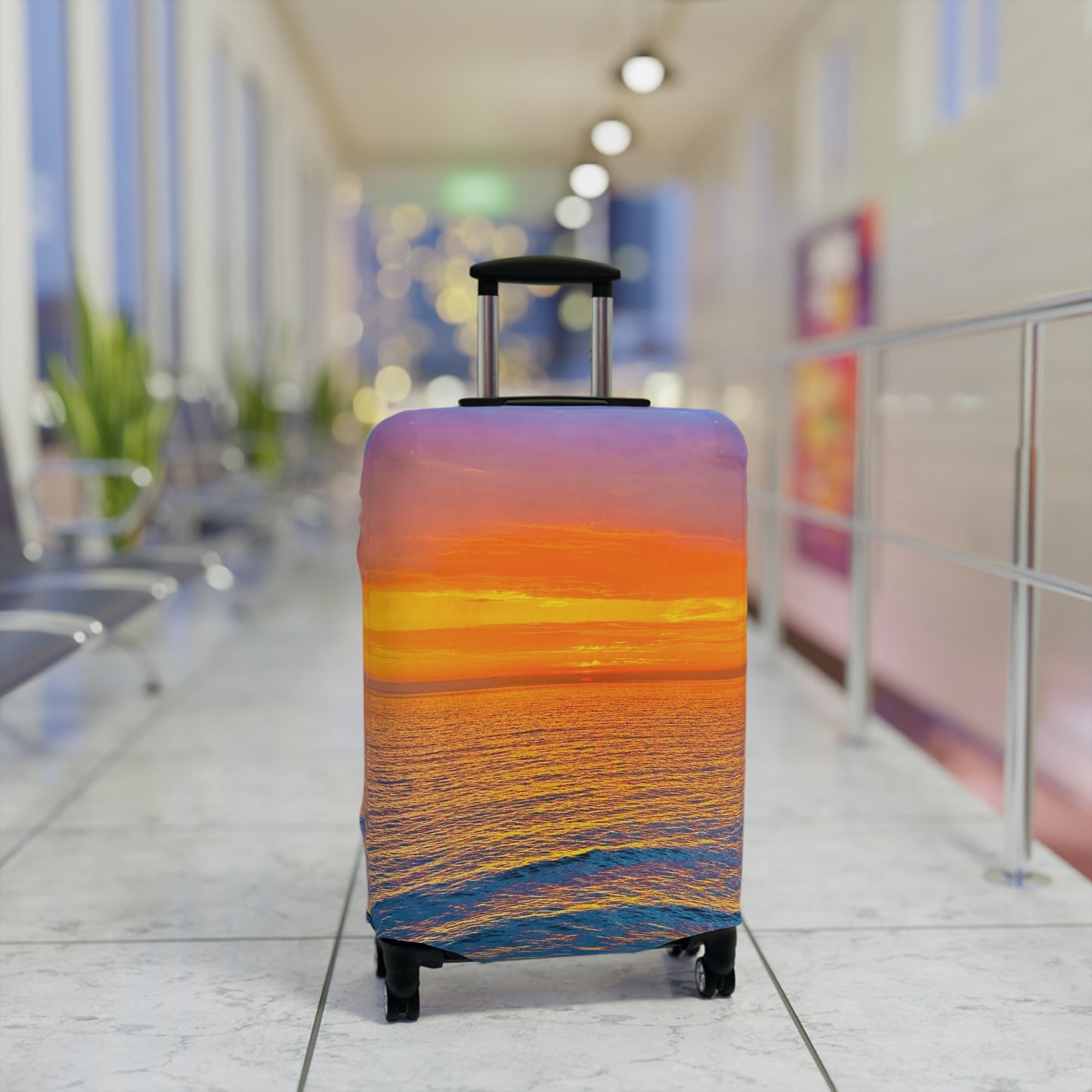 Sunset Ocean Luggage Cover - "Color Wheel"