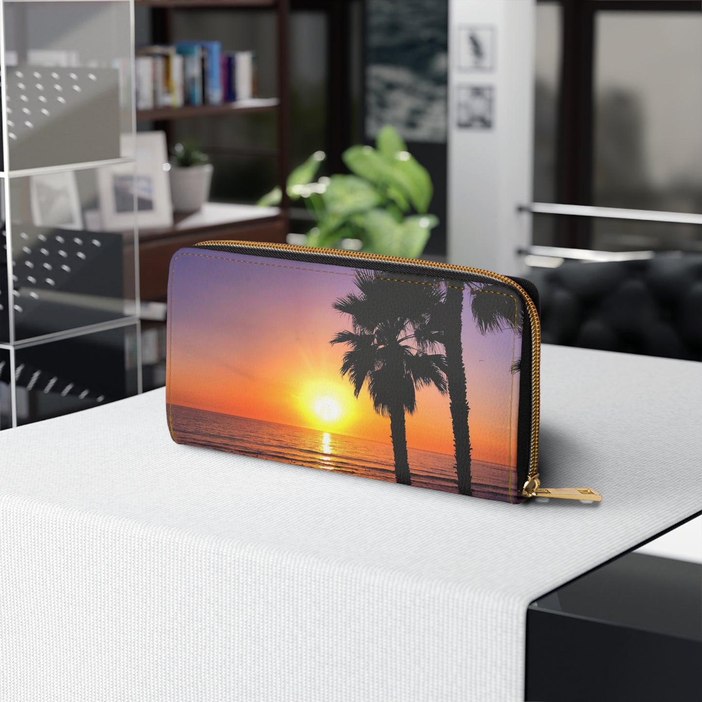 Zipper Wallet - "Palm Glow"