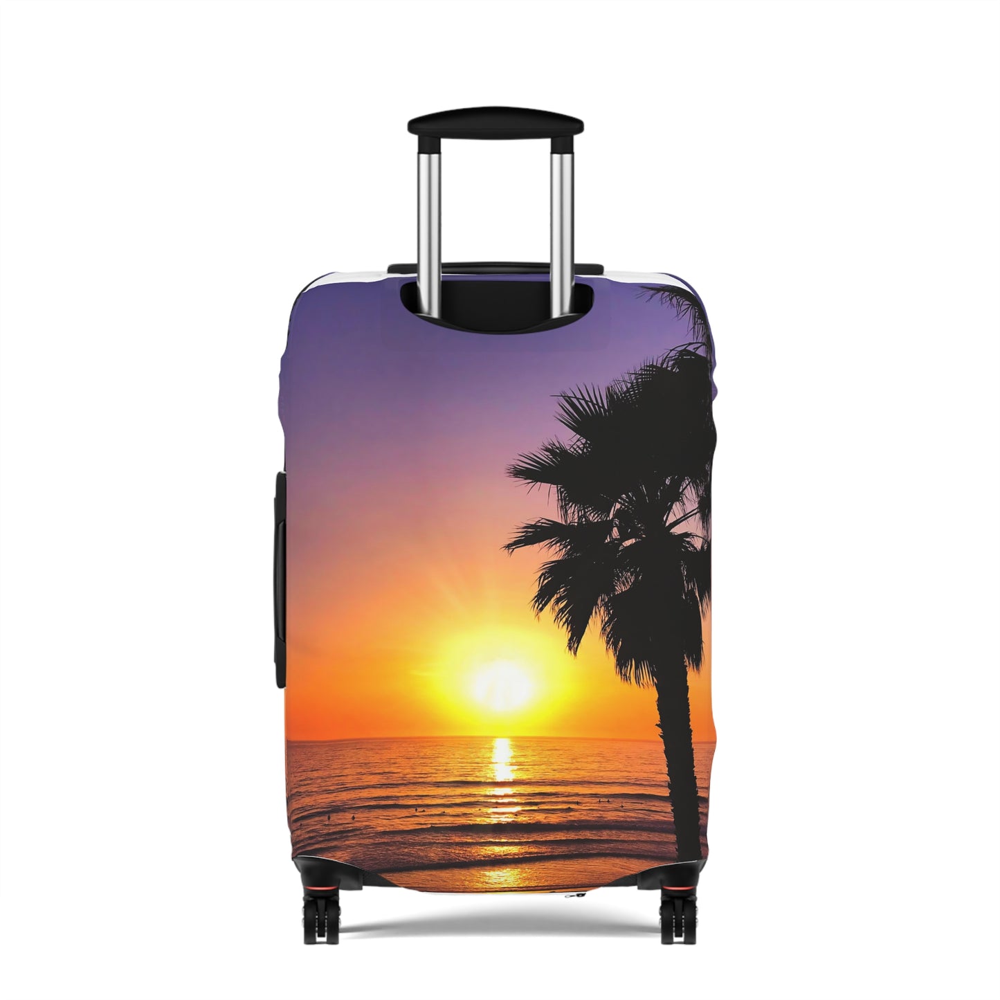 Tropical Sunset Luggage Cover - "Palm Glow"