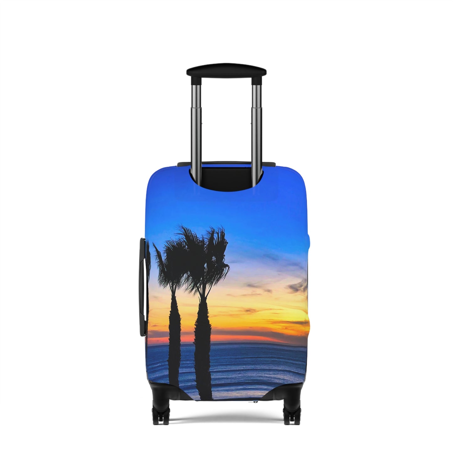 Tropical Sunset Luggage Cover - "Twilight Palms"