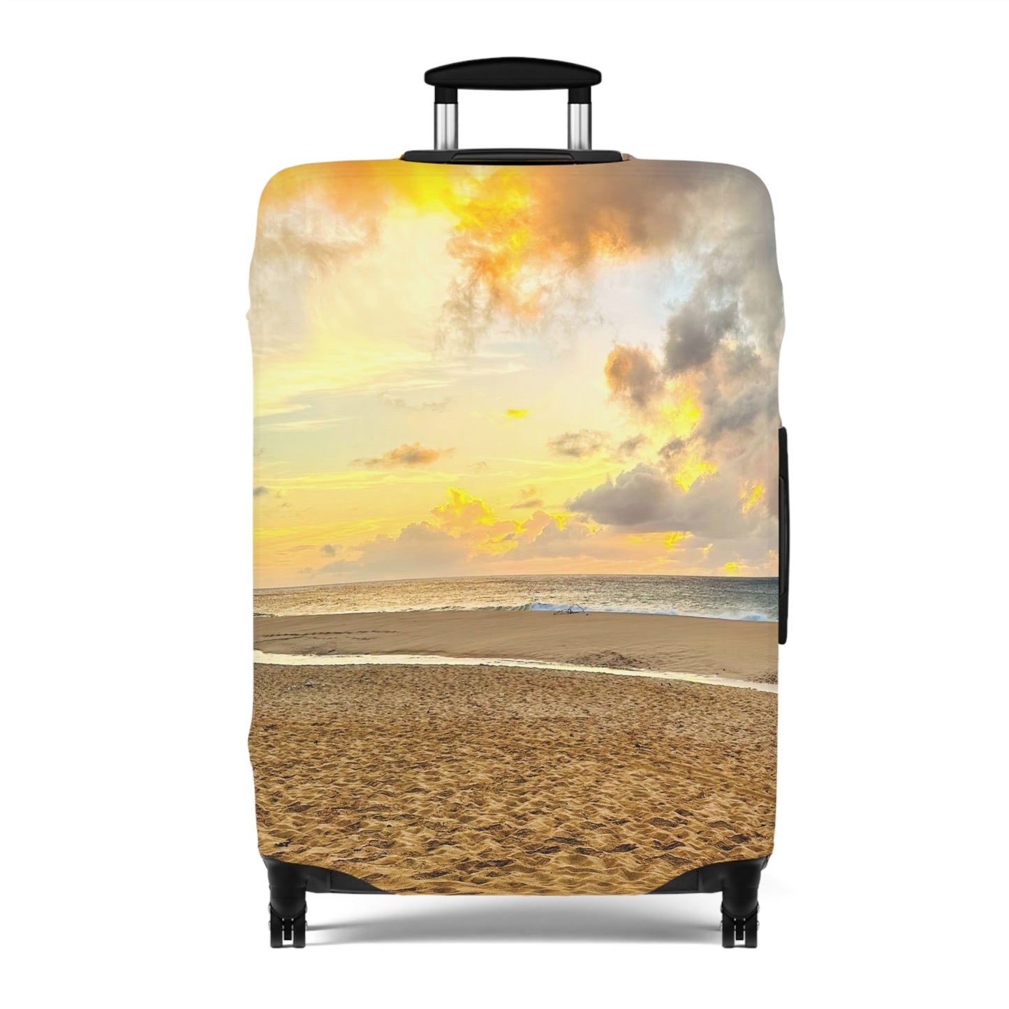 Beach Sunset Luggage Cover - "Shore Radiance"