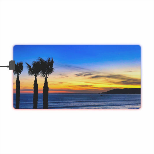 LED Gaming Desk Pad - "Twilight Palms"