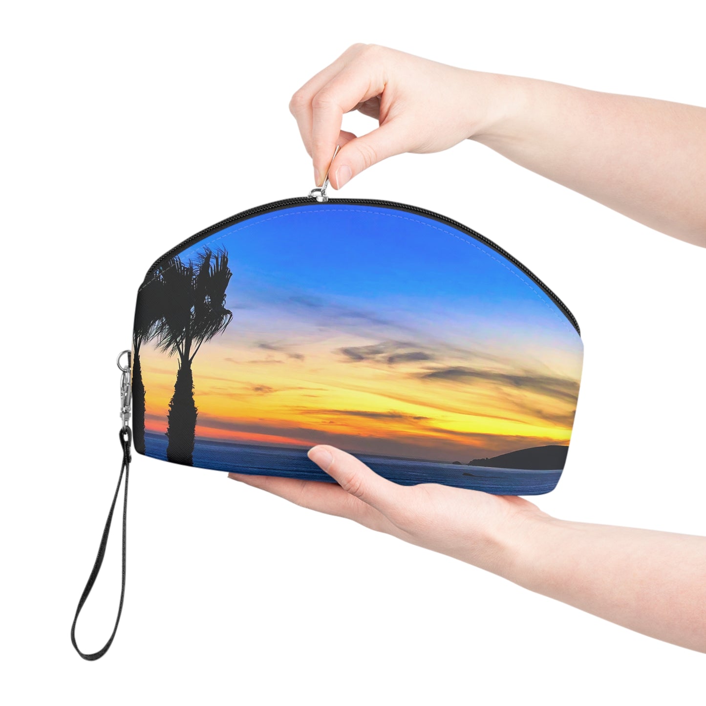 Makeup Bag / Travel Pouch - "Twilight Palms"