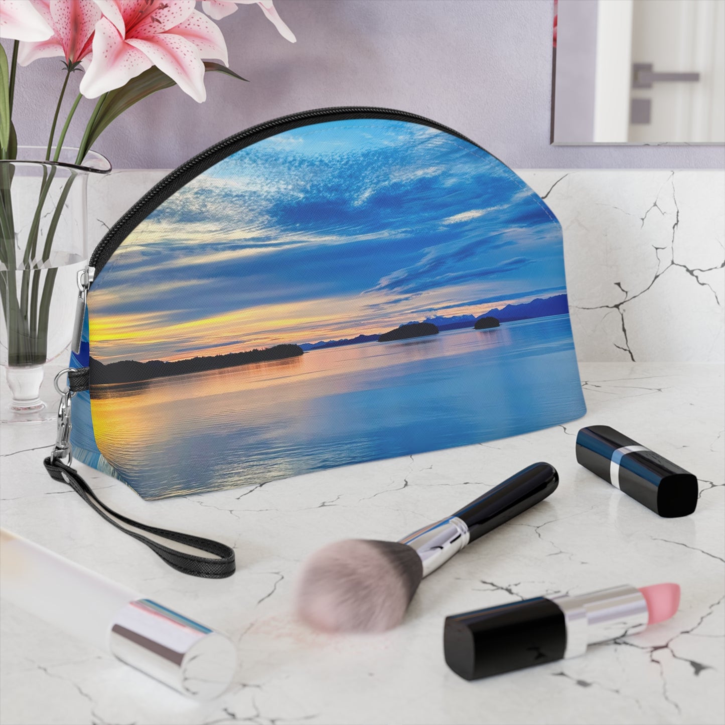 Makeup Bag / Travel Organizer - "Frosted Light"
