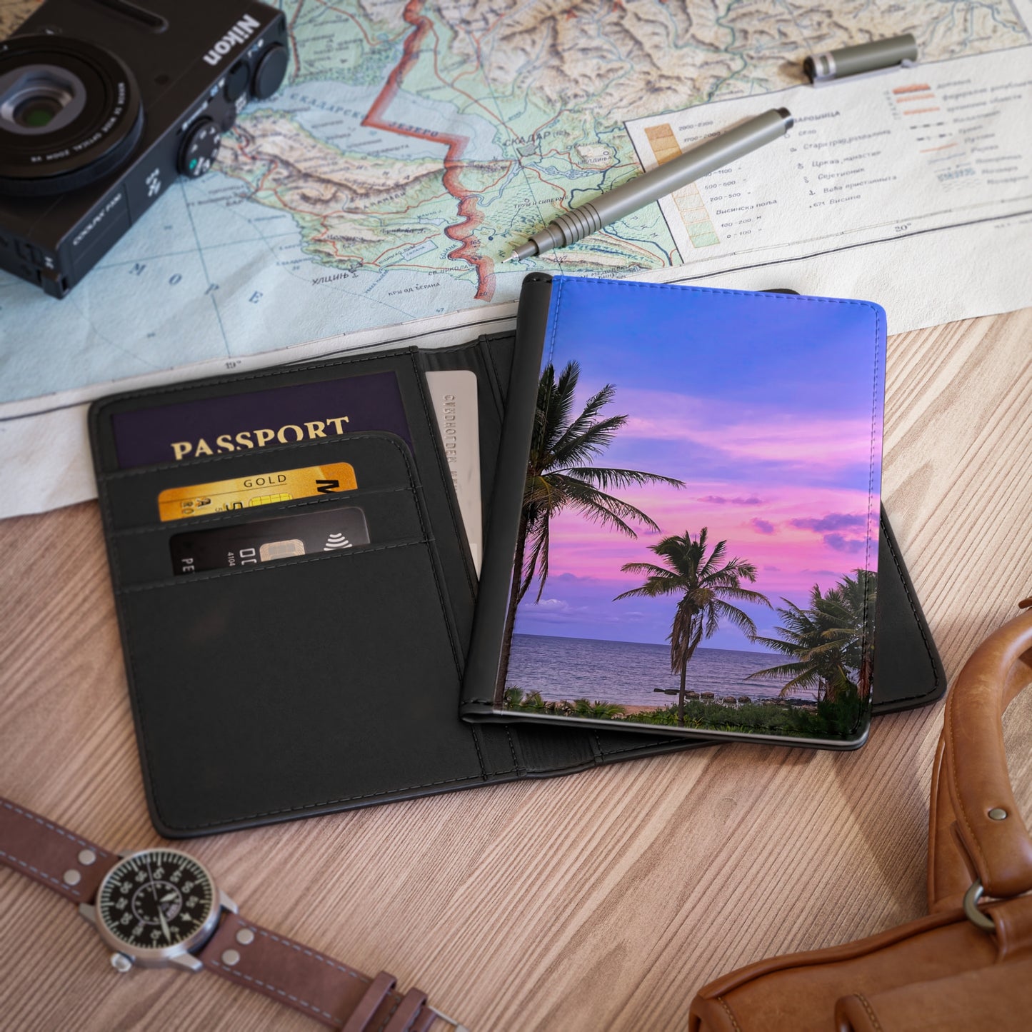 Tropical Passport Cover - "Bubblegum"