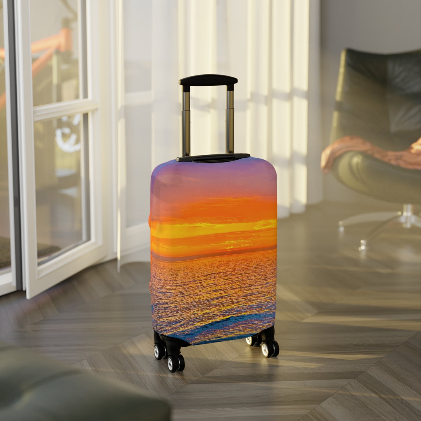 Sunset Ocean Luggage Cover - "Color Wheel"